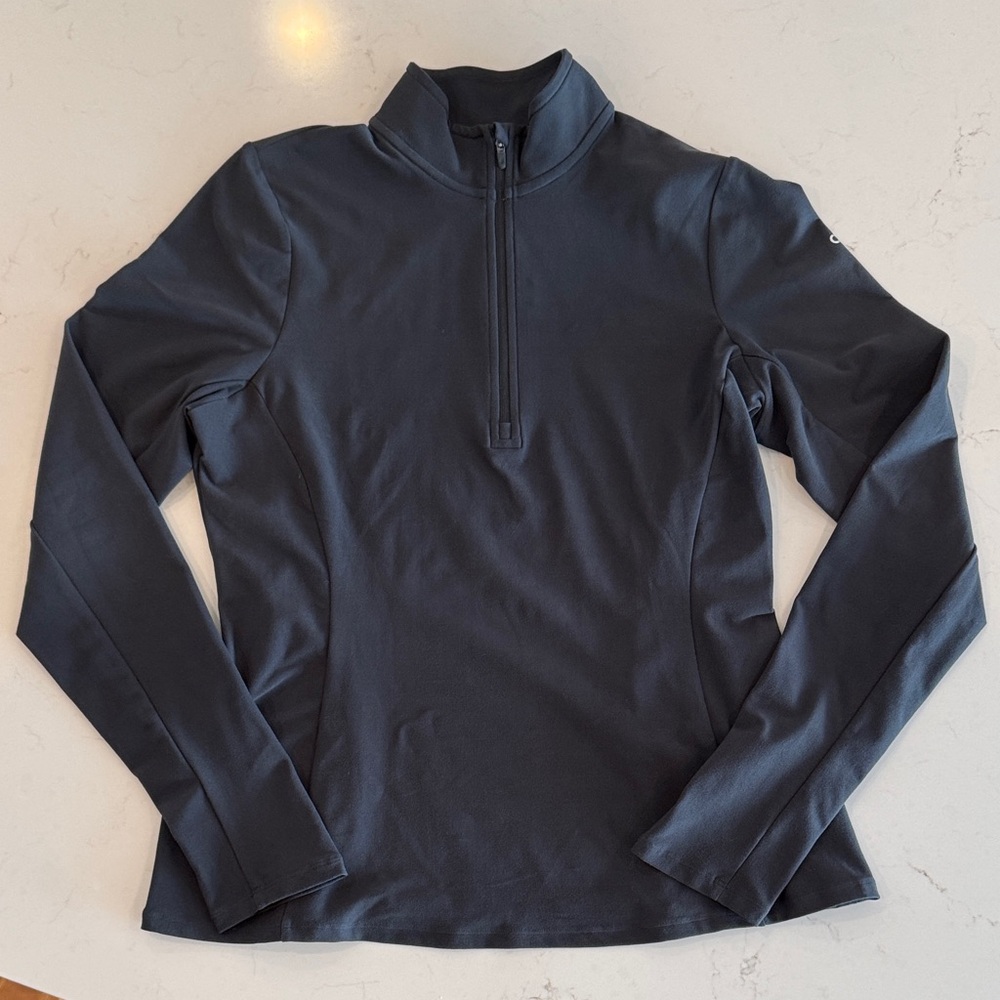 ALO Alosoft 1/2 Zip Rapid Pullover in Anthracite - Picture 2 of 6